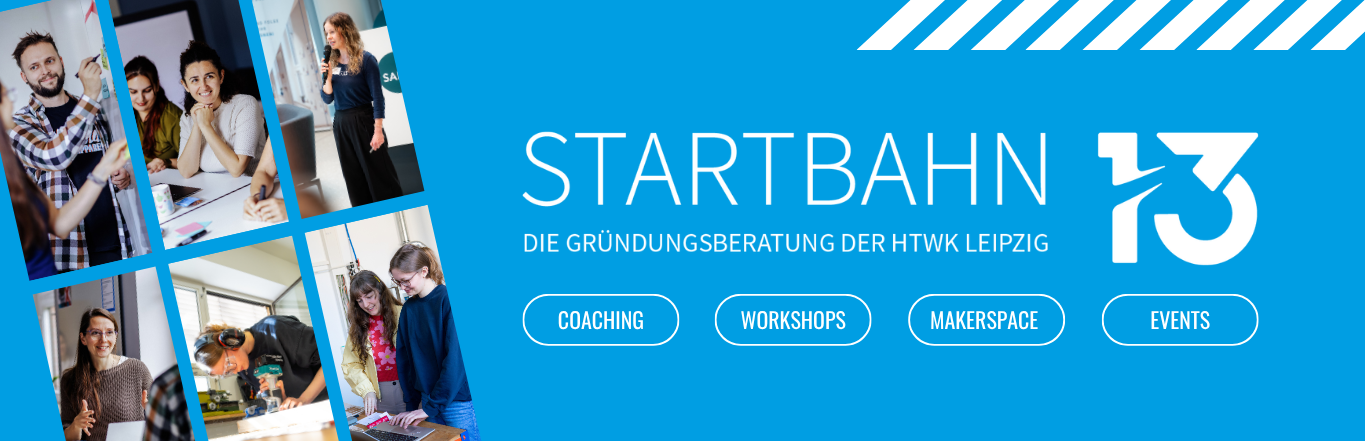 Bildercollage und Logo von Startbahn 13